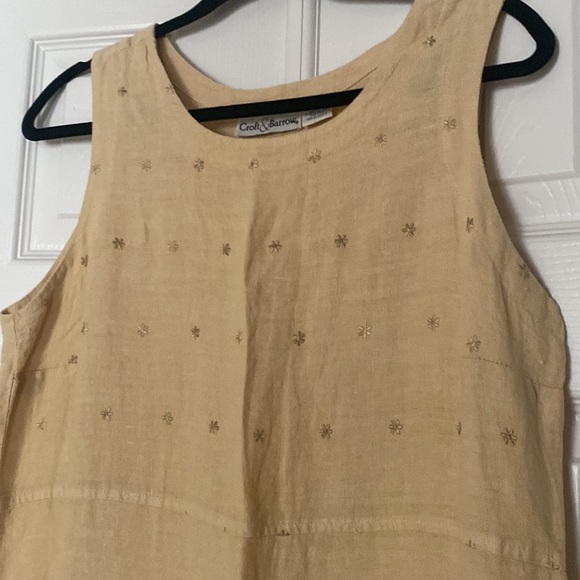 Sleeveless golden yellow 100% linen maxi sundress. NWOT - Picture 3 of 6